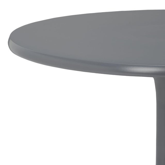 Spritely Home Hydra Round Side Table in Dark Grey For Sale - Image 4 of 6