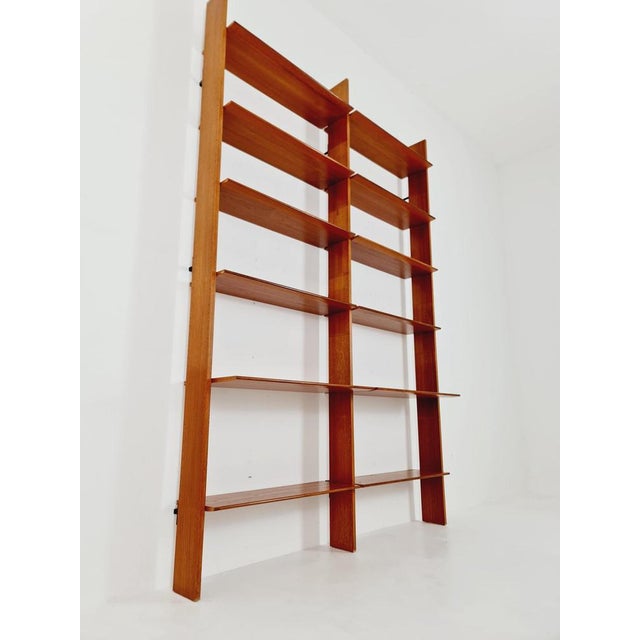 Vintage German Teak Bookshelf, 1960s For Sale - Image 3 of 11