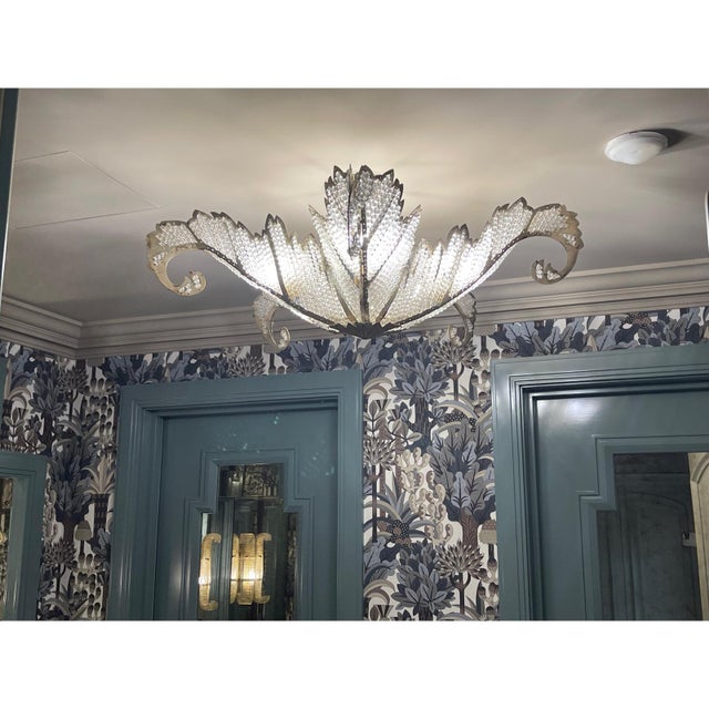 Early 21st Century Biarritz Ceiling Fixture in Venetian Silver Leaf by Niermann Weeks For Sale - Image 5 of 7