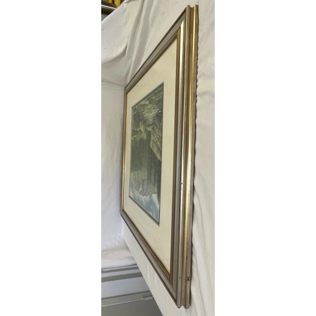 Gray Original Stephen Smalzel Framed Watercolor Painting 'Rocky Mountain Landscape' For Sale - Image 8 of 13