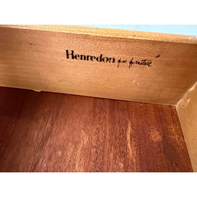 1970s Henredon English-Style Three-Drawer Nightstand / End Table For Sale - Image 10 of 13