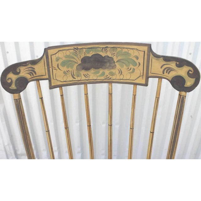 19th Century Fancy Original Painted Rocking Chair For Sale - Image 4 of 10
