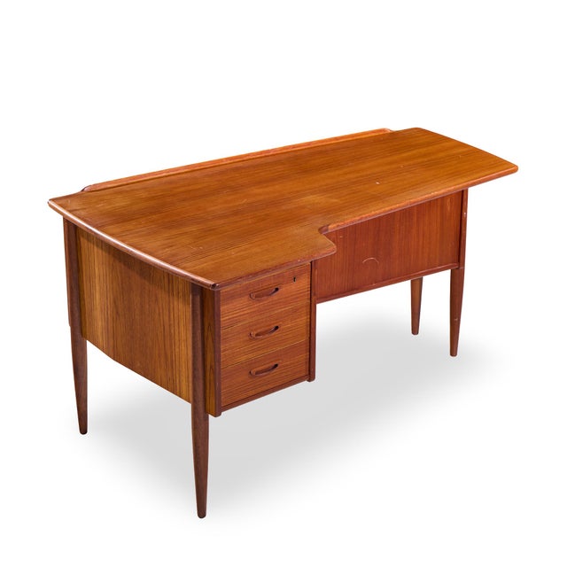 Göran Strand Mid Century Swedish Teak Boomerang Desk For Sale - Image 12 of 12