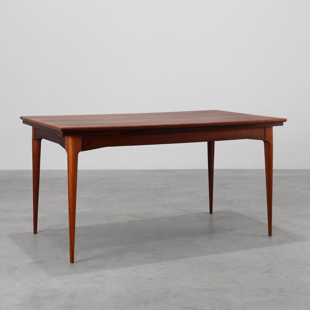 Mid-Century Teak Extendable Dining Table, Belgium, 1960s For Sale - Image 14 of 14