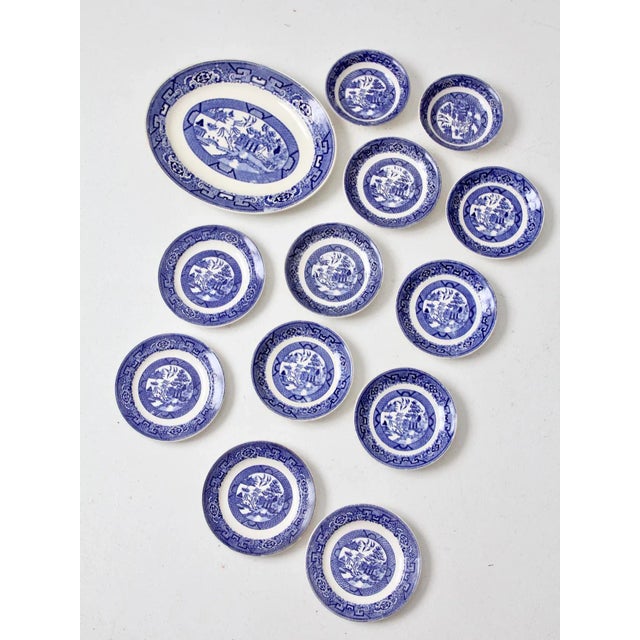 Homer Laughlin Blue Willow Ware Dishes - Set of 13 For Sale - Image 4 of 10