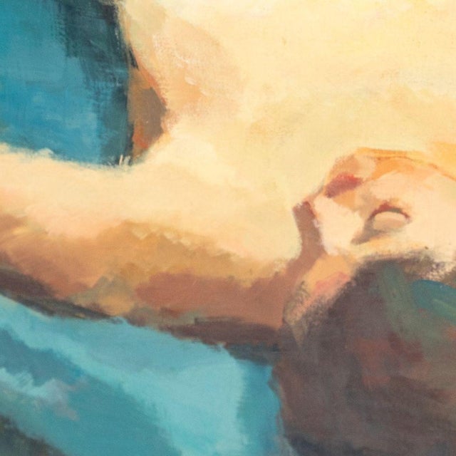 Edwin Brent (American, 1921-2004), Reclining Female Nude Figure, Oil on Canvas, 1952-53, signed, marked "Brackman A.M."...