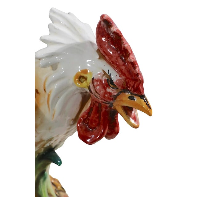 Red Ceramic Rooster Made in Italy For Sale - Image 8 of 10
