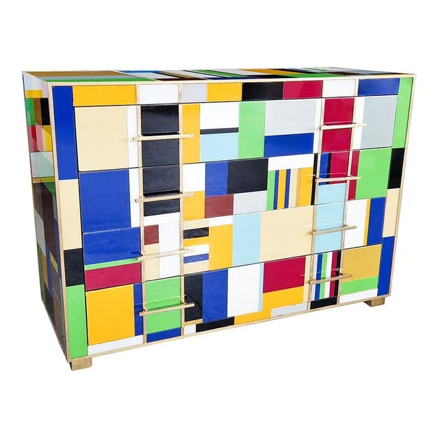 Four-Drawer Dresser in Murano Glass, 1980s For Sale - Image 3 of 8