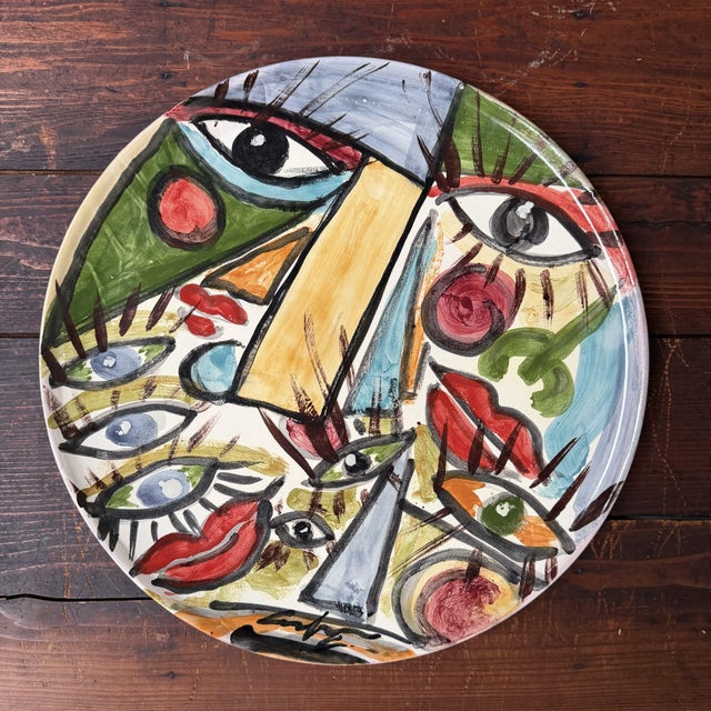 Ceramic Ceramic Wall Plate by Gennaro Condurso, Seminara, Italy, 2000s For Sale - Image 7 of 13