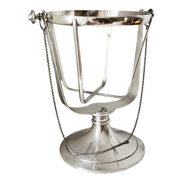 Vintage Silver-Plated Tilt Bottle Holder by Gebrüder Hepp, 1950s For Sale