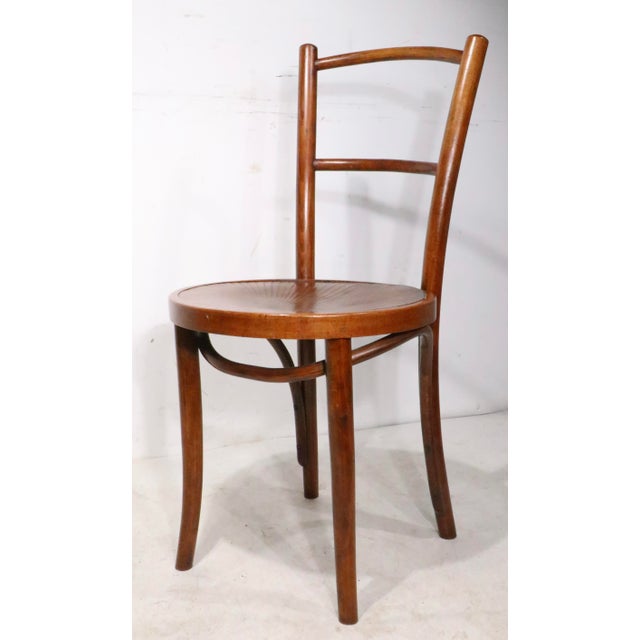 Classic Vienna Secessionist style Bistro, Cafe, Dining chair. Early 20th C Vintage, Made in Poland, possibly by Thonet....