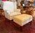 Hickory Furniture 1980s Hickory Chair Co White Wingback Chair With Tone-on-Tone Embroidery and Matching Ottoman For Sale - Image 4 of 11