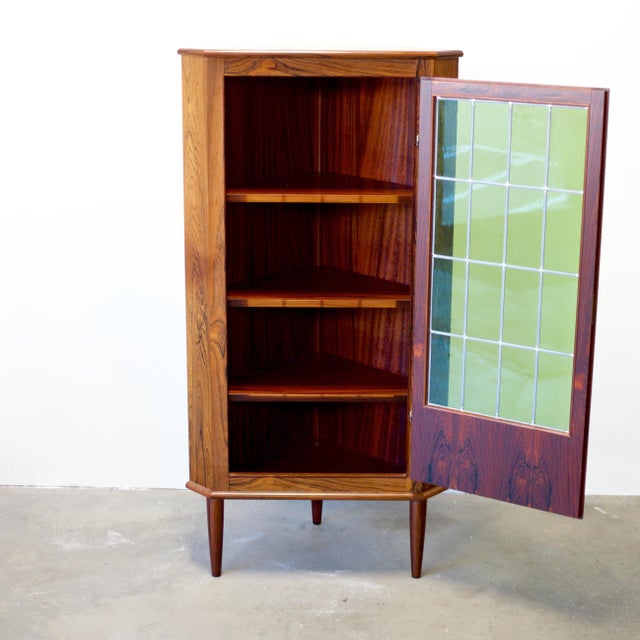 1950s Valentinsen Møbelfabrik Danish Rosewood Corner Cabinet Designed by Edvard Valentinsen For Sale - Image 4 of 10