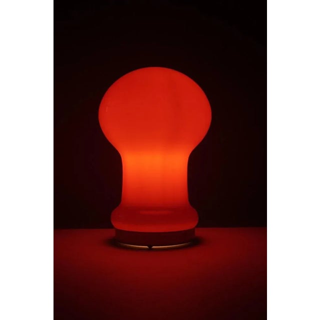 Mid-Century Table Lamp in Red Opaline Glass attributed to Stepan Tabery, 1975 For Sale - Image 9 of 10