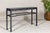 Marbleized Console Table with Silver and Black Finish and Humpback Stretcher For Sale In New York - Image 6 of 12