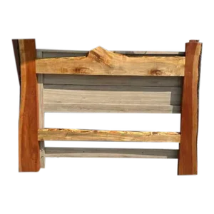 Rustic Live Edge Reclaimed Wood Rugged and Raw Handcrafted Headboard