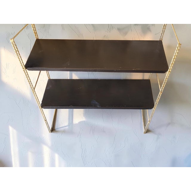 Metal Vintage Wall Shelf in Metal and Steel, 1950s For Sale - Image 7 of 11