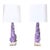 One of a Kind Pair of Original Amethyst Crystal Table Lamps by - Joseph Malekan For Sale