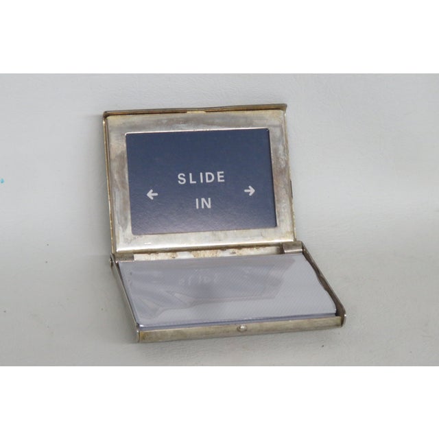 Metal Godinger Silver Plated Picture or Card Holder Compact Metal Photo Album 4761b For Sale - Image 7 of 11