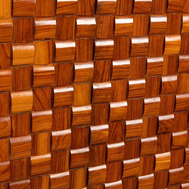 Vintage Italian Dry Bar Cabinet with Woven Front Decor on Stand, 1960 For Sale - Image 16 of 18