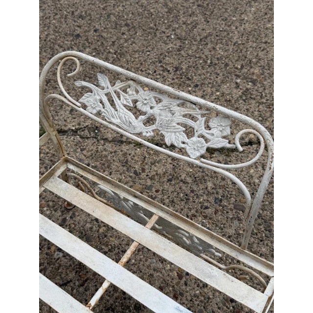 Mid 20th Century Vintage Russell Woodard "Kissing Birds" Wrought Iron Patio Lounge Chair - Pair For Sale - Image 5 of 17