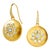 Syna Yellow Gold Flower Earrings with Diamonds, a Pair For Sale