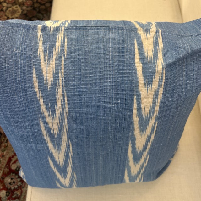 Tribal Heavy Woven Ikat Pillow With New Down Insert For Sale - Image 3 of 5