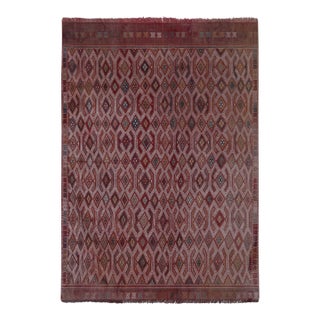 Vintage Turkish Jajim Kilim Rug 5'9'' X 8'2'' For Sale