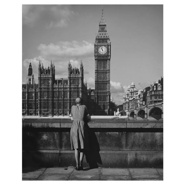 Nat Normand, Big Ben from the South Bank, 1955, Silver Gelatin Fibre Print For Sale