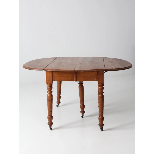 Late 19th Century Antique Drop Leaf Table For Sale - Image 5 of 13