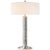 Modern Thomas O'Brien by Visual Comfort Signature Longacre Tall Table Lamp in Polished Nickel with Linen Shade For Sale - Image 3 of 3