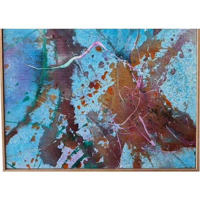 Mid 20th Century Abstract Triptych by Lenore Jaffe Original Action Painting For Sale - Image 11 of 12