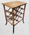 Traditional Vintage Burnt Bamboo 7 Bottle Wine Rack Holder Side Table For Sale - Image 3 of 7