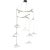 Daniel Becker 'Emily Vertikal 8' Chandelier in Matte White/Oak for Moss Objects For Sale