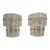 Pair of Murano Opalescent Glass Ice Block Sconces For Sale