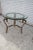 Hollywood Regency Hollywood Regency Round Metal Coffee Table With Glass Top For Sale - Image 3 of 6
