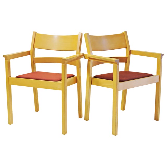 Armchairs in Beech by Hans J. Wegner for Fredericia, 1980s, Set of 2 For Sale