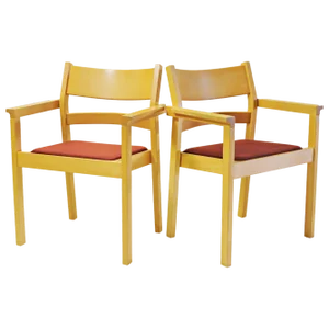 Set of Armchairs in Beech by Hans J. Wegner for Fredericia, Customizable Reupholstery, 1980s
