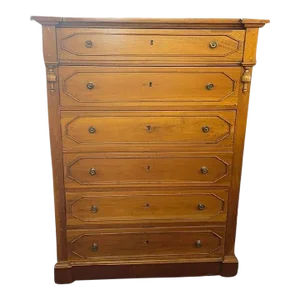 1900s Walnut Tall Dresser