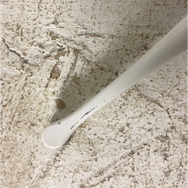 Mid-Century Modern 1960s Pedestal Stools With Grey Shearling Covered Seats George Nelson for Vitra - A Pair For Sale - Image 3 of 7