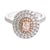 Contemporary Contemporary Pink Diamond 18k White and Rose Gold Ring, Size 6.5 For Sale - Image 3 of 5