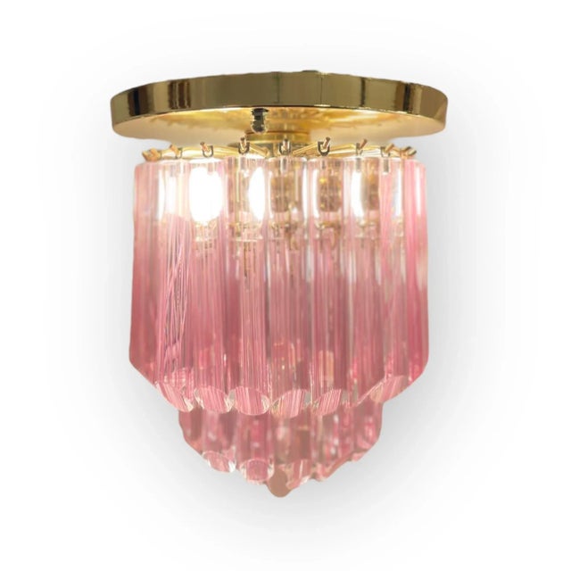 Striated Murano Glass Ceiling Lamp, 1980s For Sale - Image 12 of 12