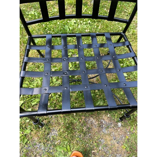 Newly Powder Coated Black Patio Dining Table & 4 Chairs For Sale In Philadelphia - Image 6 of 10