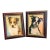 Vintage Florence Kroger Boston Terrier & Collie Puppies Framed Lithographs 1950s - Set of 2 For Sale