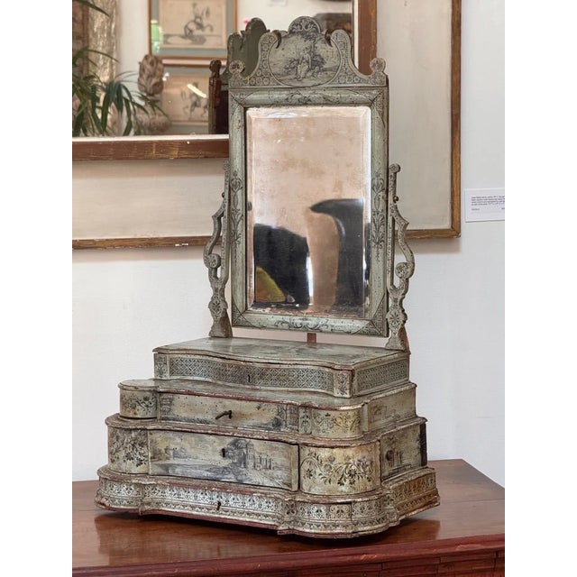 Italian Exceptional 18th Century Venetian Dressing Table Mirror / Table Top Vanity For Sale - Image 3 of 16