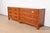 Mid-Century Modern Baker Furniture Hollywood Regency Campaign Walnut Dresser or Credenza For Sale - Image 3 of 12