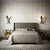 A highly original Murano glass wall sconce featuring an extremely elongated design of silver glass leaves. The Murano...