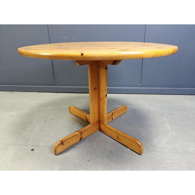Pine Wood Dining Table in the style of Rainer Daumiller, 1970s For Sale - Image 6 of 14