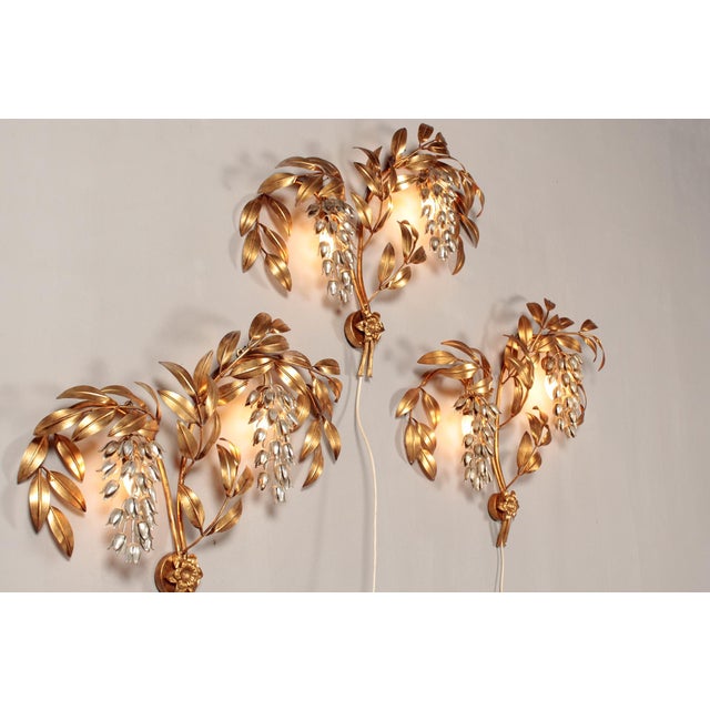 Gold Lamps by Hans Kögl, 1970s, Set of 3 For Sale - Image 8 of 15