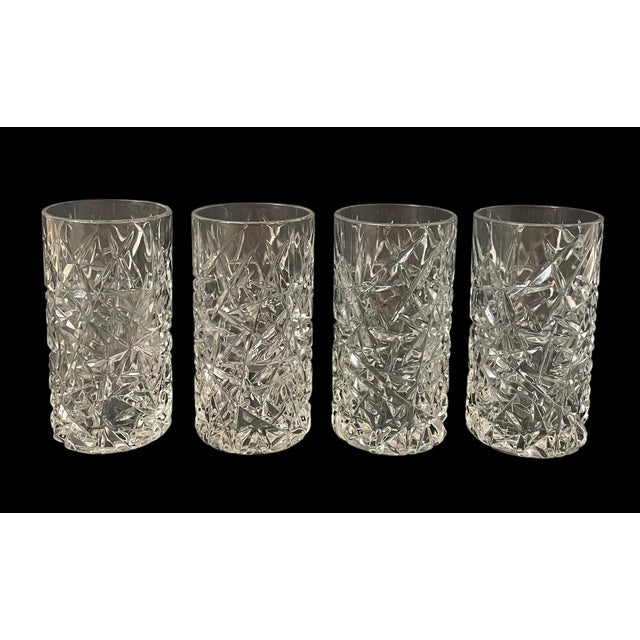 Cristal d'Arques Durand Sculptra Tumbler Glasses 5 7/8" Highball 16 Oz Set of 8 For Sale In San Francisco - Image 6 of 10